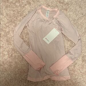 Lululemon Athletica Light Pink Long Sleeve Tee